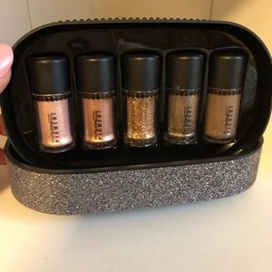 MAC beige full size pigments set + glitter